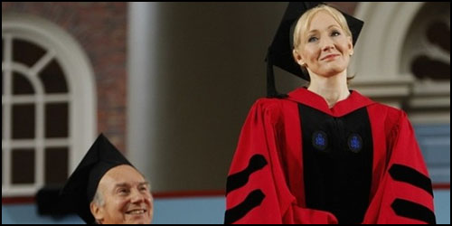 jk rowling harvard