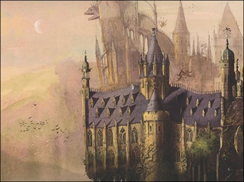 Hogwarts as imagined by Jim Kay